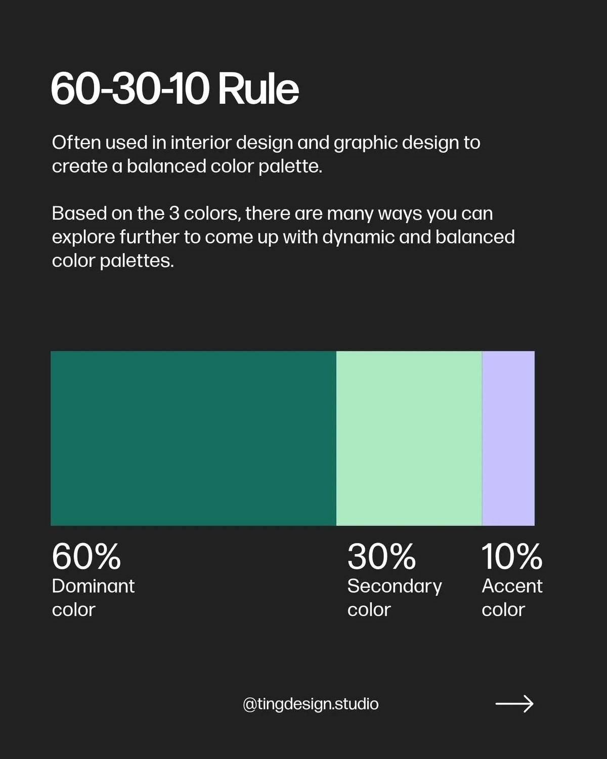 60-30-10 rule palette example