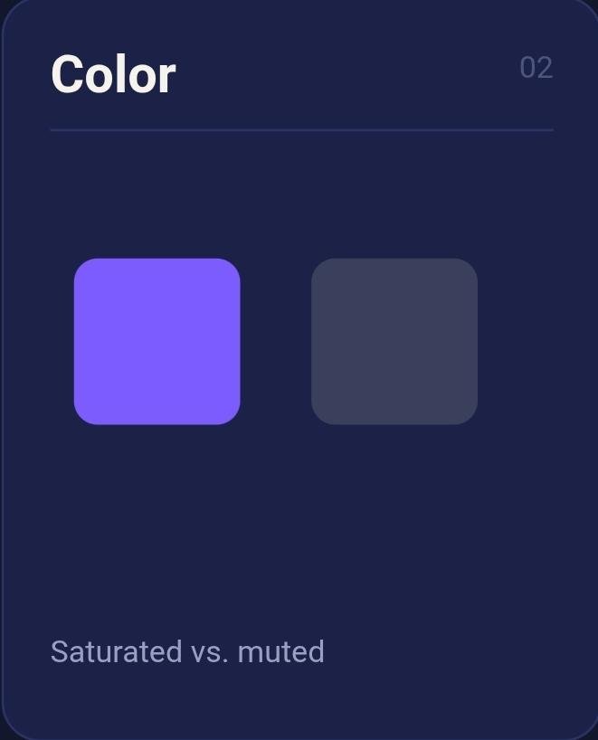 Color contrast example in graphic design