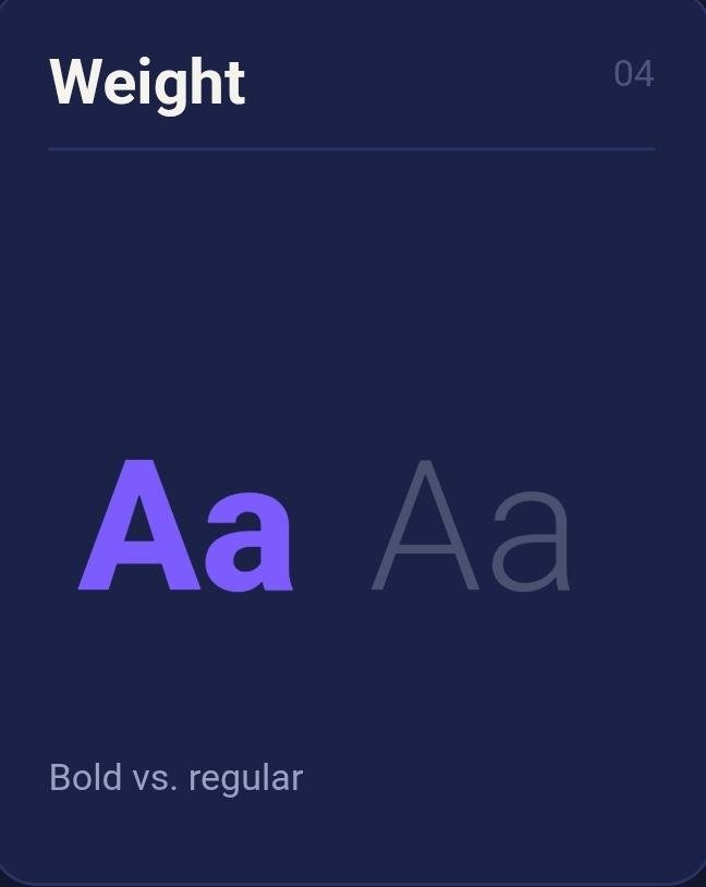 Weight contrast example — bold against regular text