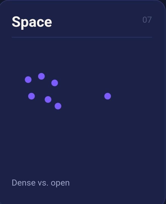 Space contrast example — dense versus open layout