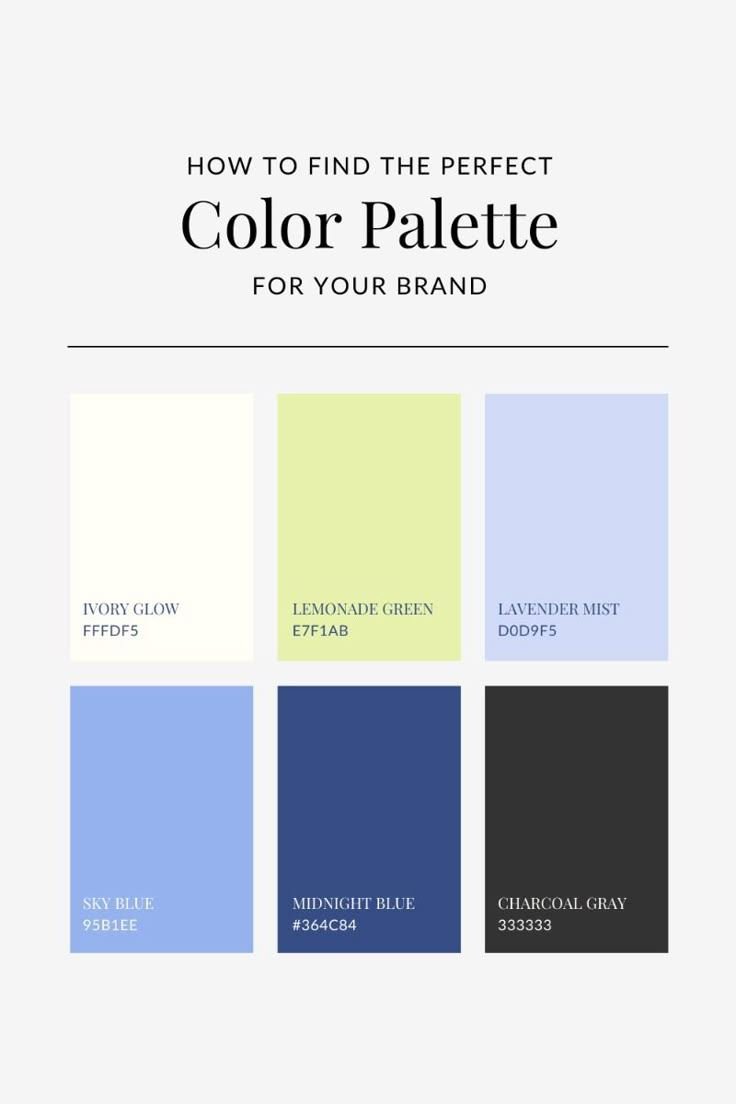 Personal brands color palette example